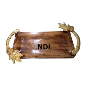 Vajilla de diseño hecha a mano, bandeja de madera para servir comida de frutas, bandeja para servir desayuno y café - Product Image 1