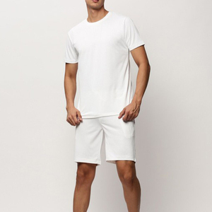 Conjunto de Dos Piezas para Hombre, Camiseta de Verano 2026, Informal, de Manga Corta, Transpirable, de Algodón, con Pantalones Cortos a Juego - Product Image 4