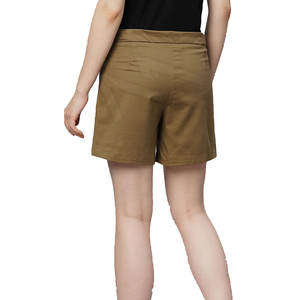 2024 llegada de verano mujeres 100% algodón estampado Floral transpirable pantalones cortos de baño para la venta en tarifas baratas pantalones cortos de mujer servicio OEM - Product Image 5