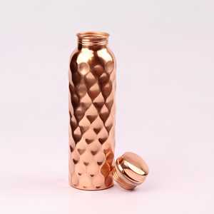 Direct Factory Sale 650ml Copper Water Bottle Leakage Proof for Yoga Gym & Ayurvedic Health <b>Plastic</b> Drinkware for Daily Use - Product Image 1