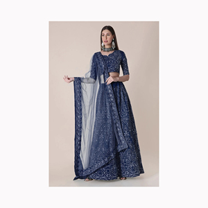 Designer Lehenga avec haut et ensemble Dupatta Georgette lourde avec broderie travail fête porter mariage porter traditionnel Lehanga - Product Image 6