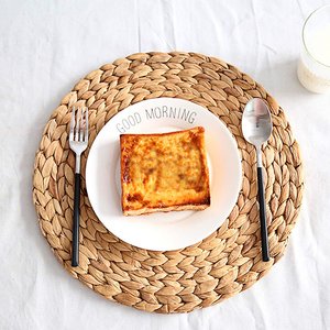 Good price braided placemats natural water hyacinth <b>charger</b> <b>plates</b> for wedding table setting - Product Image 6