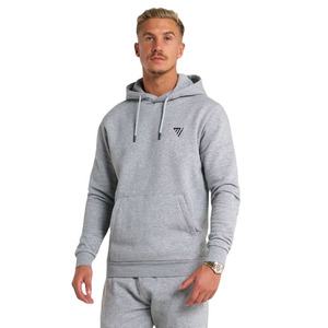 Sweat à capuche gris clair pour homme-Vêtements de sport de qualité supérieure avec coupe décontractée, parfait pour l'entraînement et les tenues décontractées - Product Image 3