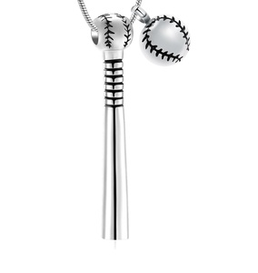 Stainless Steel Cremation Jewelry <b>for</b> <b>Ashes</b> Baseball Memorial Urn <b>for</b> <b>Ashes</b> <b>for</b> Human Pendant Necklace <b>for</b> Human Custom Size - Product Image 1