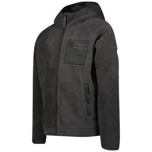 Sudadera con capucha transpirable de lana Polar con capucha de peso medio elegante para hombres cremallera personalizada ropa informal cálida Sudadera con capucha de lana especial de invierno - Product Image 3