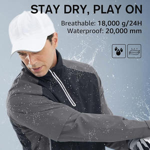 Streetgrace chaqueta cortavientos de golf para hombre OEM producción personalizada tela ligera transpirable con logotipo impreso y etiqueta privada - Product Image 4