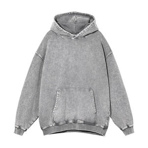 Precio de fábrica Diseñe sus propios hombres Acid Wash Pullover Hoodies Moda Elegante Outdoor Custom Pullover Hoodie Streetwear Hoodie - Product Image 2