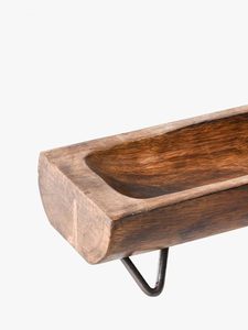 Plato para servir troncos de madera hecho a mano con patas de metal a precio mayorista para restaurante, boda, Hotel, fiesta, uso - Product Image 2