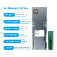 Sistem Penyimpanan Energi Surya JK-PB2A16S20P V19 16S 200A BMS Baterai untuk Paket Baterai LiFePO4 51.2V 280Ah 304Ah 314Ah 340Ah