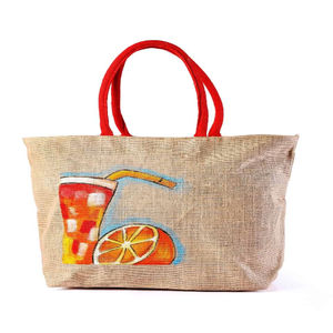 Sac de plage en jute avec logo personnalisé de haute qualité sac en toile de coton article personnalisé Style motif lettre Promotion Aus - Product Image 4