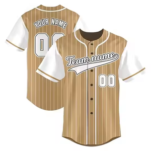 ชุดเสื้อเจอร์ซีย์เบสบอลระบายอากาศได้ดีสำหรับผู้ชายมีโลโก้ชื่อทีมและหมายเลขชุดกีฬา - Product Image 4