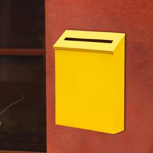 Sleek Design Metal Mail Box Rustproof Weatherproof Letter Intake <b>Cabinet</b> <b>Outdoor</b> Wall Installation Use Seasonal Protection POST - Product Image 5