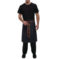 Seragam Restoran & Bar Kain Apron Unisex Satu Ukuran Pinggang Dapat Disesuaikan Logo Kustom Penggunaan Rumah Warna Biru Apron Kustom