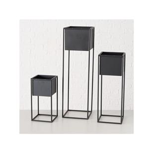 Juego de 3 macetas con soporte para decoración de jardín de Hotel en casa, maceta de hierro de Metal con acabado de alta calidad, último diseño de moda - Product Image 4