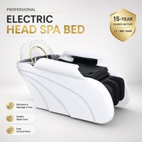 Lit de spa électrique pour shampoing et massage, avec arche aquatique réglable et chauffage, équipement de salon et spa