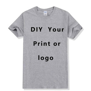 Camiseta personalizada de algodón con cuello redondo para hombres y mujeres, manga corta, diseño en blanco, DIY cómodo estampado, moda Unisex - Product Image 1