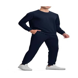 Chándal grueso en blanco de algodón con estampado de logotipo personalizado, chándal de algodón transpirable liso con Bordado de lana unisex a granel - Product Image 5