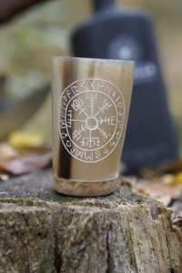 Vaso de chupito de cuerno vikingo hecho a mano auténtico, copa de chupito de cuerno de buey Original, Ideal para usar en fiestas temáticas vikingas, festivales - Product Image 5