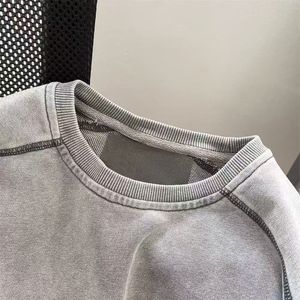 Sudadera con Capucha de Invierno de Moda Urbana Hip Hop para Hombre y Mujer, Chaqueta de Alta Gama con Costuras en Contraste, Cuello Redondo, Tinte Liso - Product Image 3