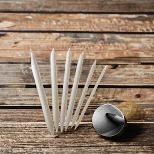 Aguja de Nalbinding de hueso para manualidades naturales, aguja de tejer hecha a mano, tipo puente de Nock, proveedor de artesanía tradicional duradero, India - Product Image 3