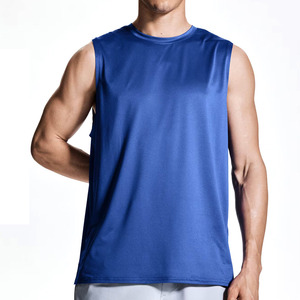 Camiseta sin mangas informal para hombre más vendida, ropa de verano sostenible y transpirable, hecha de algodón de poliéster antibolitas, precio competitivo - Product Image 2