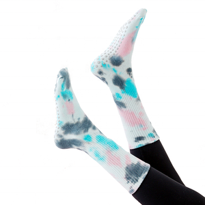 Chaussettes de yoga et de Pilates unisexes personnalisées, solides, antidérapantes, avec logo, vente en gros, en spandex/nylon/coton, respirantes, épaisses, pour hommes - Product Image 6