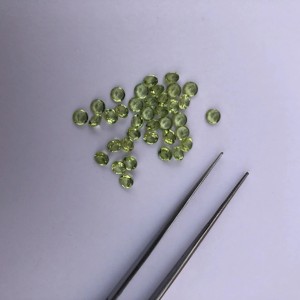 1.5mm naturel vert péridot à facettes coupe ronde semi-précieux calibré pierres précieuses en vrac fournisseur en gros prix d'usine en ligne - Product Image 1