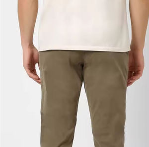 Pantalon de survêtement en toile épais pour homme, coupe décontractée, double taille, coupe ample, taille mi-haute, molleton épais, imperméable, respirant, évasé - Product Image 6