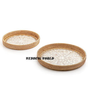 ชุดถาดเสิร์ฟหวาย2ชิ้นถาดเสิร์ฟหวายทำมือคุณภาพระดับพรีเมียมถาดเสิร์ฟหวายแบบคลาสสิก - Product Image 3