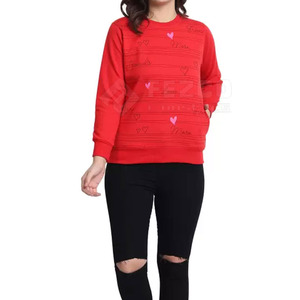 Sweat-shirts pour femmes fabriqués au Pakistan, vêtements de rue d'hiver, couleurs et logos personnalisables, devant 100% coton, design respirant - Product Image 1