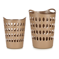 Atacado Preço barato Compact Laundry Basket/Hamper, Plastic Storage Basket/Organizer com alças de elevação fácil