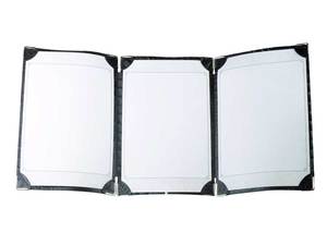 Porte-carte de menu en cuir/prix bas meilleur couverture de menu de fournitures de restaurant utiles/cuir PU pour couvertures de menu - Product Image 2