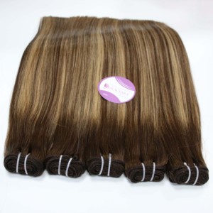 Venta al por mayor de alta calidad vietnamita máquina de extensiones de cabello de trama recta Balayage Color - Product Image 5