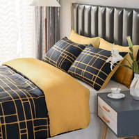 Parure de lit de luxe confortable pour adultes, 100 % coton, 100 fils, uni, 200 fils, qualité hôtelière, ensemble de literie de haute qualité, ensembles de couettes pour la maison