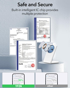 Support de téléphone à chargement sans fil 2 en 1 avec logo personnalisé <span class=keywords><strong>Chargeur</strong></span> sans fil magnétique compatible avec l'iPhone - Product Image 4