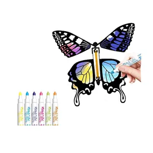 EPT $1 Promotion Toys Butterfly Fly Painting Coloring Flying Magic Butterflies Toys