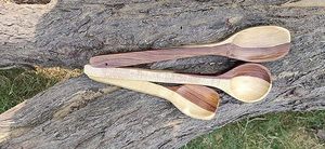 Mini cuchara de madera de haya reutilizable ecológica, cuchara de azúcar de té de madera maciza, cubiertos de alimentación para bebés, cuchara de madera pequeña para bodas - Product Image 3
