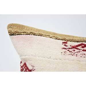 Multicolor Wool Kilim <b>18x18</b> Inch Decorative Accent Pillow Woven with Vintage Fluffy Leaves Pattern 16x36 Inch Patchwork Cushion - Product Image 2