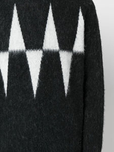 Pull-over tricoté en laine d'alpaga mohair pour hommes personnalisé avec incrustation de motif jacquard motif argyle pull-over chaud anti-rétrécissement pour la saison d'hiver - Product Image 3