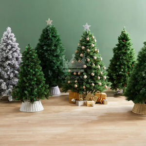 Wicker Christmas Tree Collar Eco-friendly Rattan Christmas Tree Skirt Wholesale Christmas Supplies <b>Xmas</b> Decor - Product Image 3