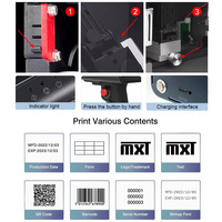 Nouvelle imprimante à jet d'encre statique portable MXt 600 DPI, alimentée par batterie/sans fil, encre à base d'eau pour codes-barres d'entrepôt