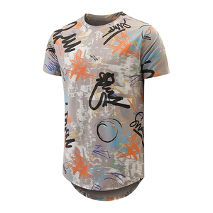 Camisetas de punto formales de manga corta con cuello redondo para hombre de alta calidad, diseños de sublimación 3D personalizados, sólidos, 200 gramos - Product Image 6