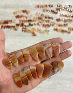 Orange Botswana Agate Paires Assorties Cornaline Rouge Agate Bandée Paires Assorties Boucles D'oreilles Pierres Précieuses Minérales En Gros - Product Image 2