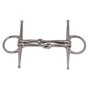 Mejilla completa con doble articulación, Productos Ecuestres de plata alemana, con boca de plata alemana y mangos de acero inoxidable - Product Image 4