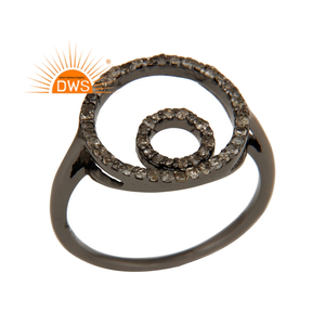 Anillo apilable de diamantes naturales de plata de ley más vendido, joyería personalizada para mujer, regalo para ella - Product Image 1