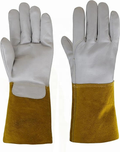 ถุงมือเชื่อมหนังถุงมือป้องกันความร้อนวัสดุนิ่มใช้ในราคาสบาย - Product Image 6