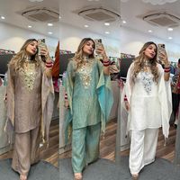 Designer pakisatani indien porter exclusif brodé avec un vrai miroir travaillé haut Plazzo ensemble fantaisie le plus vendu Salwar Kameez