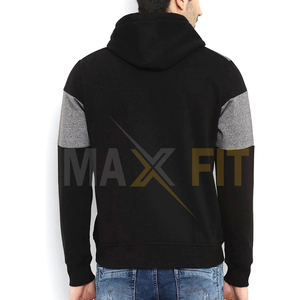 Maxfit เสื้อฮู้ดมีซิปสำหรับผู้ชายผ้าฝ้าย100% ระบายอากาศได้พร้อมซิปราคาที่ดีที่สุดสำหรับฤดูหนาว - Product Image 3