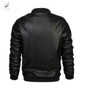 Chaqueta de cuero con cuello levantado para hombre, cómoda, alta calidad, manga completa, último diseño, 2022 - Product Image 2
