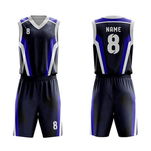 Uniforme de basket-ball sur mesure de qualité supérieure nouveau style imprimé par transfert de chaleur 100% vêtements de basket-ball antibactériens en polyester - Product Image 4